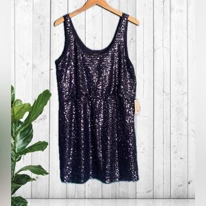 Venus Navy Blue Sequin Dress